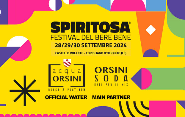 Orsini Soda e Acqua Orsini protagonisti dello Spiritosa Festival presso il Castello Volante di Corigliano d’Otranto (LE), dal 28 al 30 settembre 2024