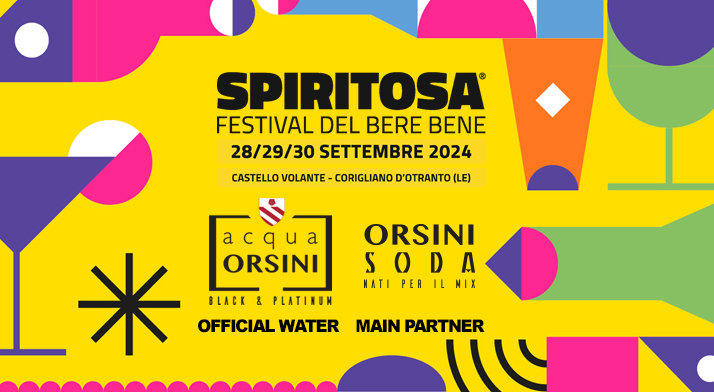 Orsini Soda e Acqua Orsini protagonisti dello Spiritosa Festival presso il Castello Volante di Corigliano d’Otranto (LE), dal 28 al 30 settembre 2024